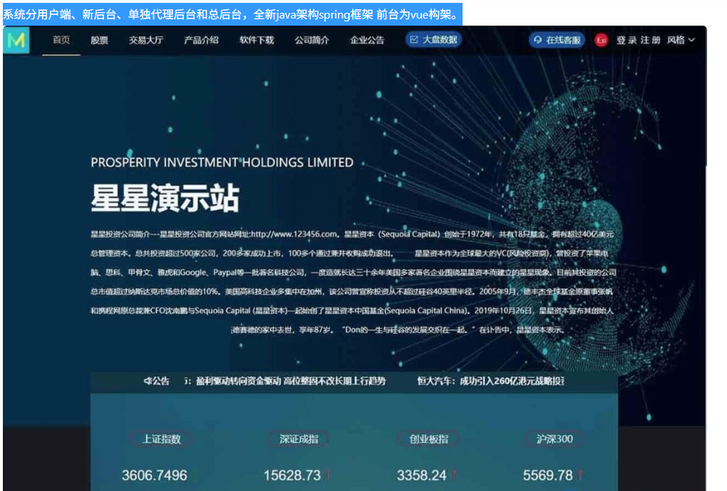 新版两融双融股票交易配资源码/融资融券系统源码/H5端+PC端+代理端+完整打包