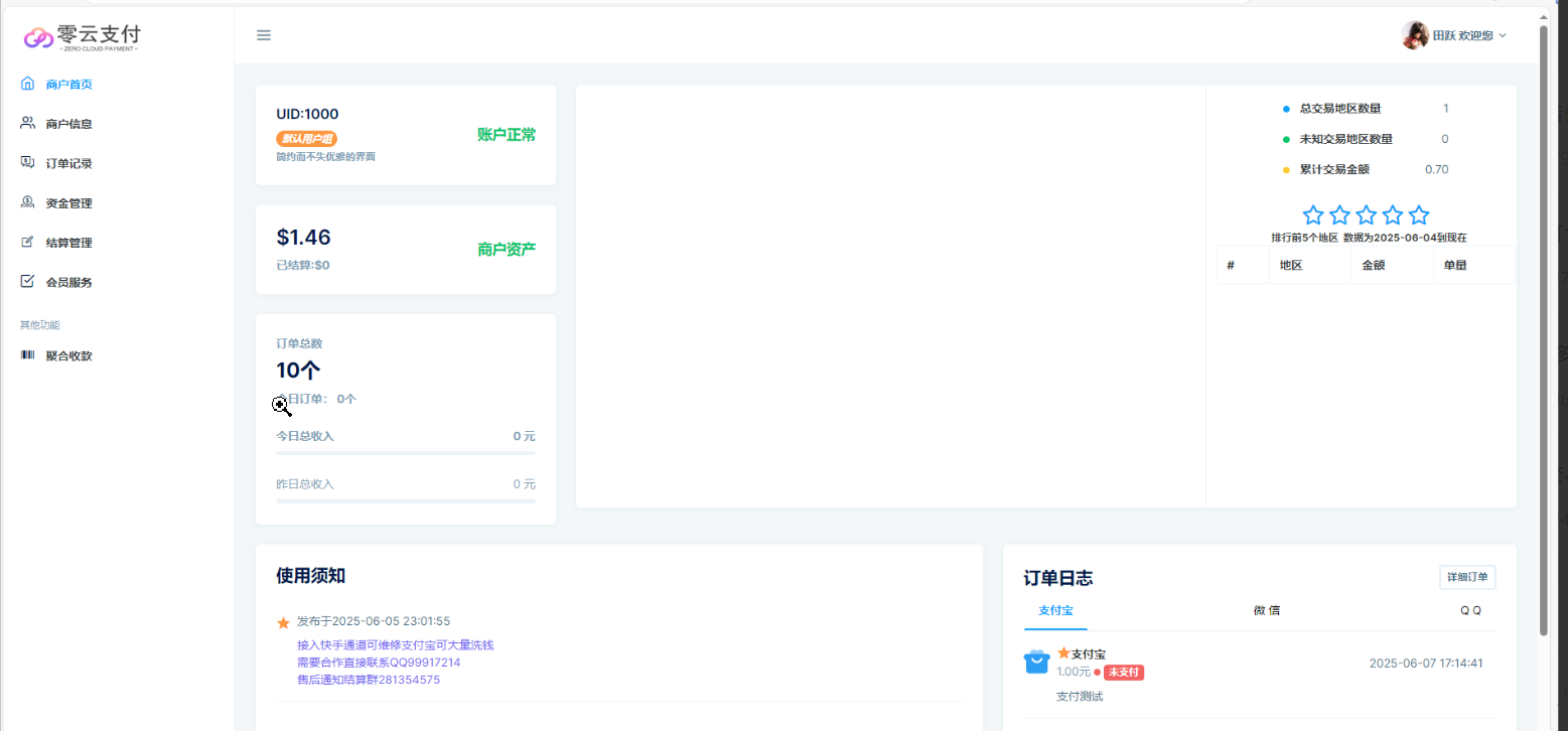 模板介绍 模板内容包含前天+用户中心+后台。
